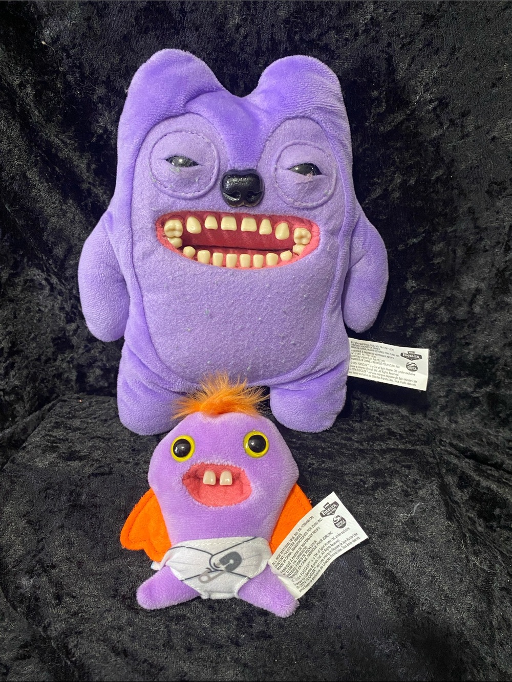 Fuggler Purple Plush Monster Duo - Playful Stuffed Animals